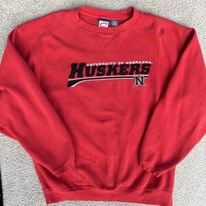 Vintage University of Nebraska Huskers Sweater Red Sweatshirt Cadre Athletic